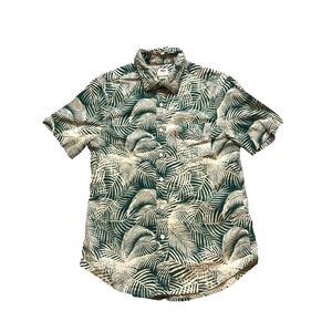 Levis Shirt Adult Small Green‎ Standard Fit AOP Tropical Hawaiian Aloha Mens